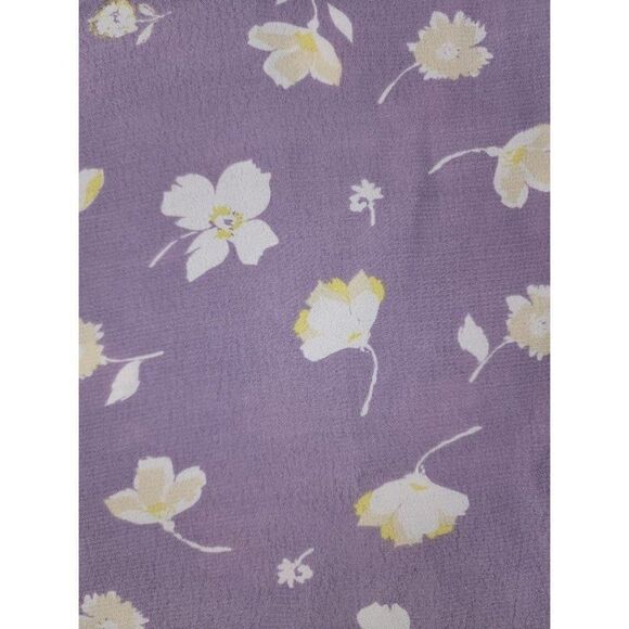 Sanctuary Button Front Blouse Top Women's‎ SMALL Purple White Yellow Floral NEW - Picture 6 of 11